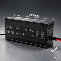 Ładowarka Qoltec do LiFePO4 12V | 30A | PF 0.9
