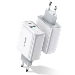Ładowarka sieciowa Ugreen CD170 szybka USB-C + USB 36 W Quick Charge 4.0 Power Delivery - biała
