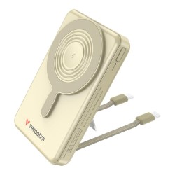 Powerbank Verbatim Charge 'n' Go 2C Display Magnetic Wireless 10000mAh 3xUSB-C PD 3.0 QC 3.0 Złoty