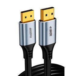 Kabel DisplayPort iBOX ITVDP011 4K60Hz złota wtyczka 1m