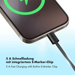 Kabel USB 2.0 LogiLink CU0231 USB-C - USB-C, M/M, 480 Mb/s, 100 W, magnetyczny, czarny, 1m