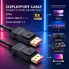 Kabel DisplayPort Qoltec M/M v2.1 | 40G | 1.5m