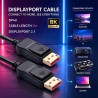 Kabel DisplayPort Qoltec M/M v2.1 | 40G | 2m