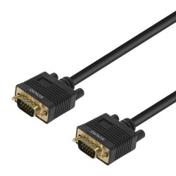 Kabel VGA (M) – VGA (M) Savio CL-202 ekranowany+2 feryty 1,8m