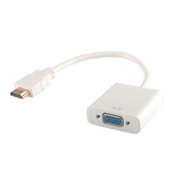 Kabel adapter Savio CL-201 HDMI - VGA biały