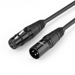 Kabel XLR żeński do XLR męski UGREEN 20710B 2m - czarny