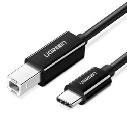 Kabel USB-C 2.0 do USB-B UGREEN US241 do drukarki, 1m - czarny