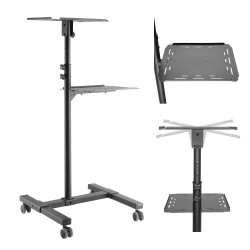 Stolik do projektora mobilny lub laptopa Maclean MC-207 regulowany, stalowy max.10kg