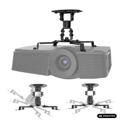Uchwyt sufitowy do projektora Maclean MC-200 B, 54~320mm, do 13,5 kg, rotacja 360 stopni