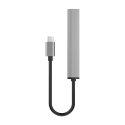 Hub USB-C, czytnik kart Orico AH-12F-GY-BP 3xUSB-A 3.1 Gen1, 5Gbps, alu