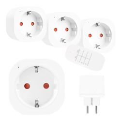 Gniazdka sterowane pilotem GreenBlue GB313 F, 3szt, programowalne, zasięg do 30m, 220-240V AC, 50/60Hz, 16A, 433MHz