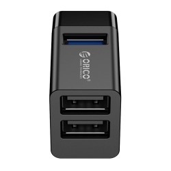 Hub USB Orico MINI-U32-BK-BP mini bez kabla 3 porty USB-A 3.1 i 2.0