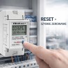 Miernik zużycia energii Qoltec jednofazowy na szynę DIN
