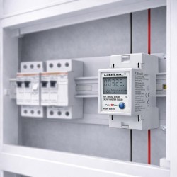 Miernik zużycia energii Qoltec jednofazowy na szynę DIN