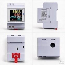 Miernik zużycia energii Qoltec na szynę DIN | jednofazowy | 230V | 100A