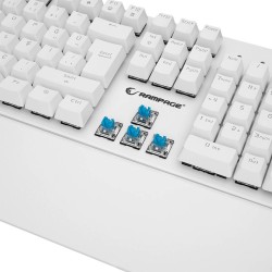 Klawiatura przewodowa Rampage KB-R86 gamingowa mechaniczna UMBRA Blue Switch biała
