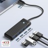 HUB USB-C Orico PAPW4A-C3-015-BK-EP 4 x USB-A 3.0 5Gbps, czarny