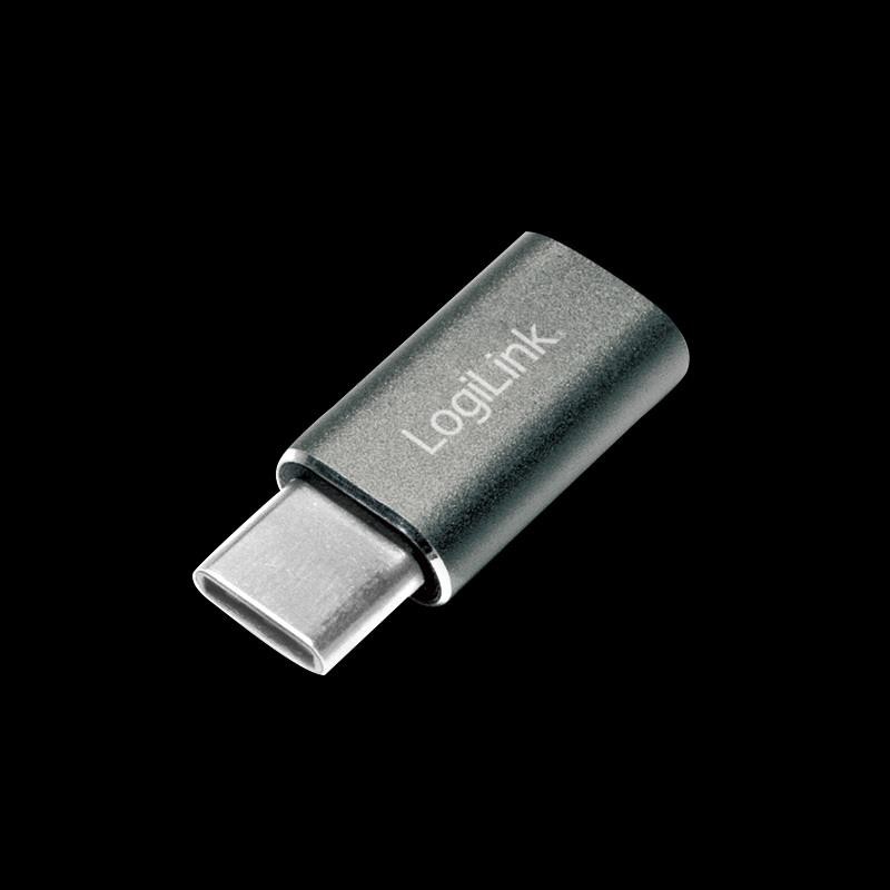 Adapter LogiLink AU0041 USB-C na Micro USB srebrny