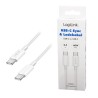 Kabel USB 2.0 LogiLink CU0342 USB-C - USB-C, M/M, 480 Mb/s, 60 W, biały, 1,5m