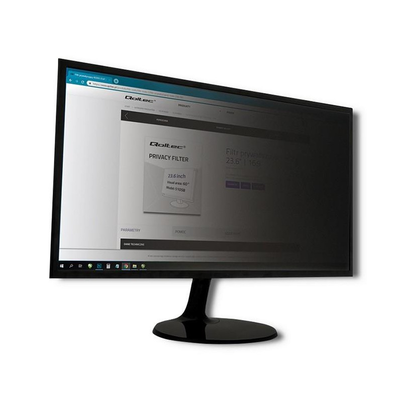Filtr prywatyzujący RODO Qoltec 23.8" (16:9)