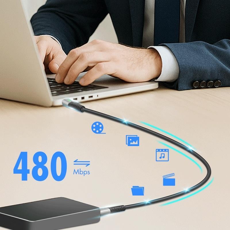 Kabel USB 2.0 LogiLink CU0423 USB-C - USB-C, M/M, 480 Mb/s, 100 W, czarny, 1,5m