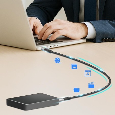 Kabel USB 3.2 Gen2x2 LogiLink CU0430 USB-C - USB-C, M/M, 20 Gb/s, 100 W, 4K, czarny, 0,3m