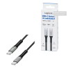 Kabel USB 3.2 Gen2x2 LogiLink CU0430 USB-C - USB-C, M/M, 20 Gb/s, 100 W, 4K, czarny, 0,3m