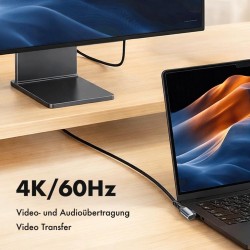 Kabel USB 3.2 Gen2 LogiLink CU0270 USB-C - USB-C, M/M, 10 Gb/s, 100 W, 4K, kątowy, czarny, 0,5m