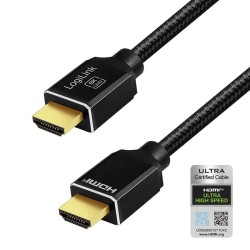 Kabel HDMI LogiLink CH0111 8K/60 Hz, 48 Gb/s, aluminium, nylon, 2m