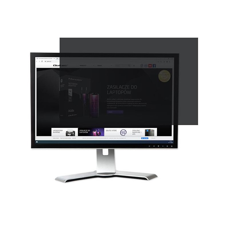 Filtr prywatyzujący RODO Qoltec 27" (16:9)
