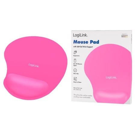Podkładka pod mysz LogiLink ID0027P żelowa, różowa