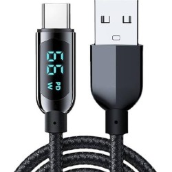 Kabel USB-A - USB-C z wyświetlaczem Vakoss TC-U559 1,5m 2.4A 12W