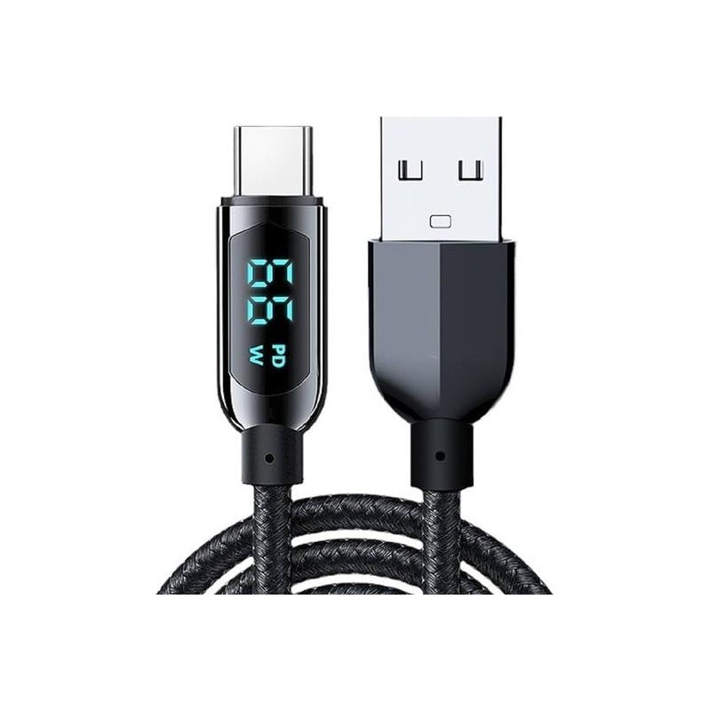 Kabel USB-A - USB-C z wyświetlaczem Vakoss TC-U559 1,5m 2.4A 12W