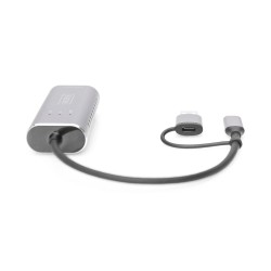 Karta sieciowa DIGITUS przewodowa USB 3.1 Typ C + USB A do 1x RJ45 2.5 Gigabit Ethernet 10/100/1000/2500Mbps