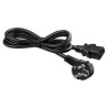 Kabel zasilający Qoltec wtyczka kątowa SCHUKO CEE 7/7 (E/F) | IEC C13 2m 3 * 0,75mm2