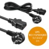Kabel zasilający Qoltec wtyczka kątowa SCHUKO CEE 7/7 (E/F) | IEC C13 3*1.0mm2 | 2m