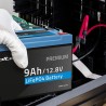 Akumulator LiFePO4 Qoltec Litowo-Żelazowo-Fosforanowy | 12.8V | 9Ah | 115.2Wh | BMS