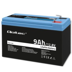 Akumulator LiFePO4 Qoltec Litowo-Żelazowo-Fosforanowy | 12.8V | 9Ah | 115.2Wh | BMS