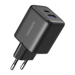 Ładowarka sieciowa Ugreen X516 USB + USB-C, GaN, 30W - czarna