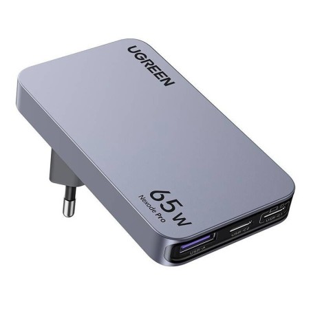 Ładowarka sieciowa Ugreen Nexode Pro 65W płaska 1x USB + 2x USB-C - szara