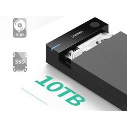 Obudowa dysku 3,5" Ugreen US222 50422 SATA USB 3.0 - czarna