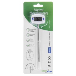 Termometr sonda do żywności GreenBlue długość sondy 15cm zakres temp. -50 st. C do +300 st. C. dokładność 0,1 st. C GB382