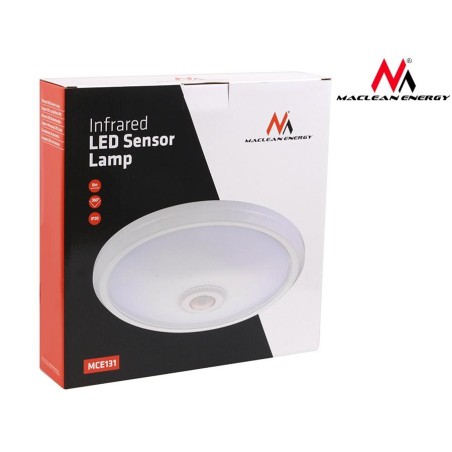 Plafon LED Maclean MCE131 12W z czujnikiem ruchu pir zasięg 6m
