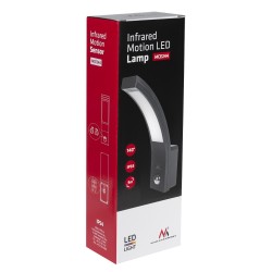 Lampa LED Maclean MCE244 B z czujnikiem ruchu na podczerwień 750lm 10W IP54 czarny