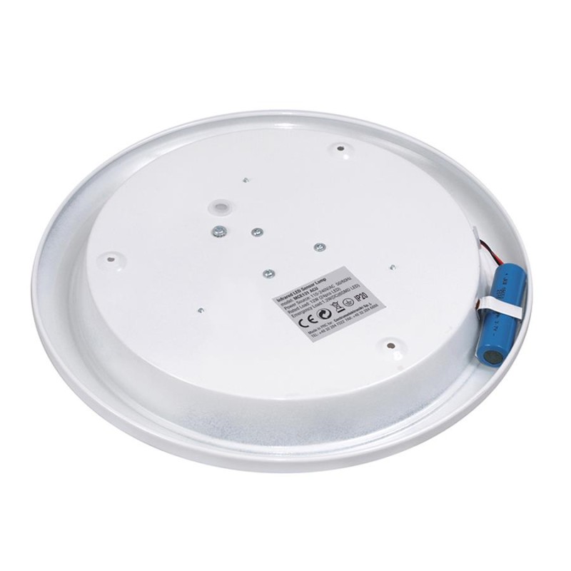 Plafon LED Maclean MCE131 ACU 12W z czujnikiem ruchu pir i zasilaniem awaryjnym zasięg 6m