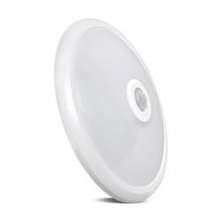 Plafon LED Maclean MCE131 ACU 12W z czujnikiem ruchu pir i zasilaniem awaryjnym zasięg 6m