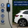 Ładowarka Qoltec do samochodu elektrycznego EV z regulacją 2w1 typ2 | 3.5kW | 230V | Wi-Fi | TUYA | SMART LIFE | LCD | Przenośna