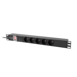 Listwa zasilająca Rack PDU 19" Lanberg 1U 10A 5x 230V PL 2m C14 Czarna