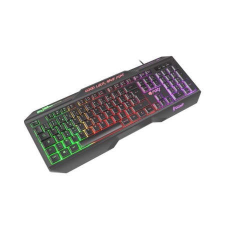 Klawiatura przewodowa Fury Hellfire 2 Francuska Gaming podświetlana czarna
