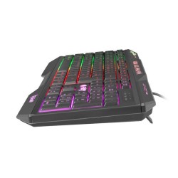 Klawiatura przewodowa Fury Hellfire 2 Francuska Gaming podświetlana czarna